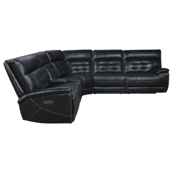 Hewitt Reclining Leather Sectional Sofa By Coaster Furniture - Image 3