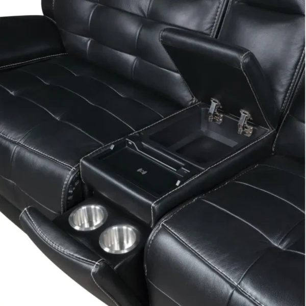 Hewitt Reclining Leather Sectional Sofa By Coaster Furniture - Image 6