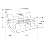 Hewitt Black Dual Power Recliner By Coaster Furniture - Image 7