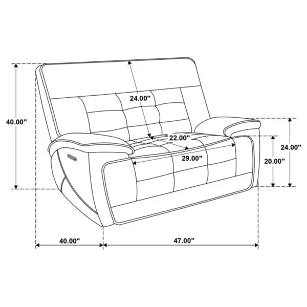 Hewitt Black Dual Power Recliner By Coaster Furniture - Image 7