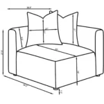 Jennifer Modular Corner Chair By Coaster Furniture - Image 2