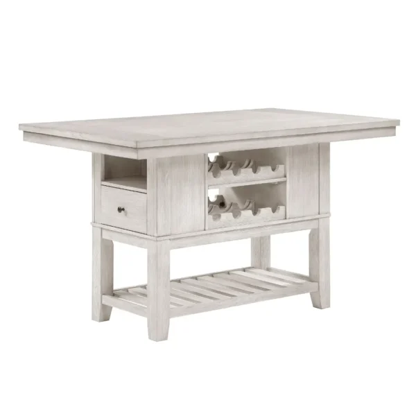Savile 7 piece White Counter Height Table Set By Homelegance - Image 4