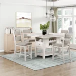 Savile White Counter Height High Chair Set Of 2 By Homelegance - Image 7