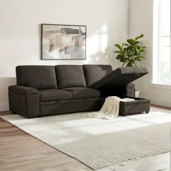 Demko Sectional Sleeper Sofa with Storage By Coaster Furniture - Image 2