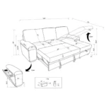 Demko Sectional Sleeper Sofa with Storage By Coaster Furniture - Image 17