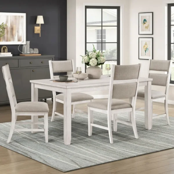 Savile White Transitional Side Chair Set Of 2 By Homelegance - Image 5