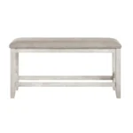 White Counter Height Bench