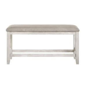 White Counter Height Bench