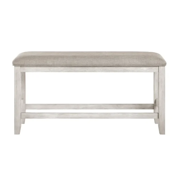White Counter Height Bench