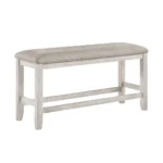 Savile White Counter Height Bench By Homelegance - Image 2