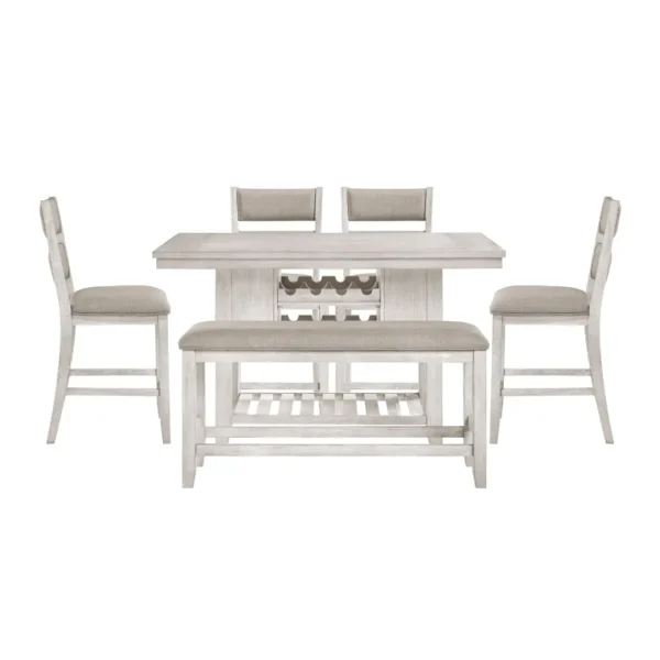 Savile 6 piece Counter Height Table Set With Bench By Homelegance - Image 3