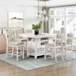 White Counter Height Table Set