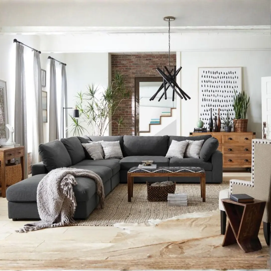 Serene 6-Piece Sectional Sofa L Shape By Coaster Furniture | U-Trade Furniture Serene 6-Piece Sectional Sofa L Shape By Coaster Furniture - Image 1