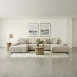 Cannella Double Chaise Sectional Sofa Beige By Coaster Furniture