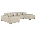 Cannella Double Chaise Sectional Sofa Beige By Coaster Furniture - Image 2