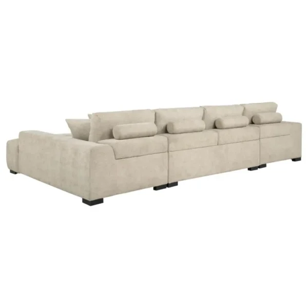 Cannella Double Chaise Sectional Sofa Beige By Coaster Furniture - Image 4