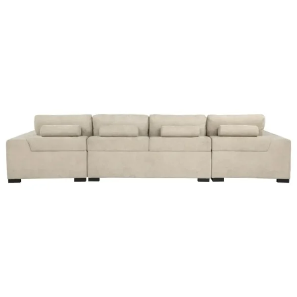 Cannella Double Chaise Sectional Sofa Beige By Coaster Furniture - Image 5