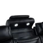 Zuma Black Leather Reclining Sofa Set By Coaster Furniture - Image 7