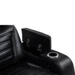 Zuma Black Leather Reclining Sofa Set By Coaster Furniture - Image 9