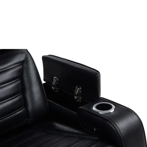 Zuma Black Leather Reclining Sofa Set By Coaster Furniture - Image 9