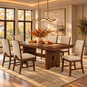 Horsholm 7 Piece Dining Room Set by Furniture of America