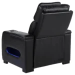 Zuma Black Leather Recliner Chair By Coaster Furniture - Image 4