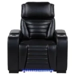 Zuma Black Leather Recliner Chair By Coaster Furniture - Image 3