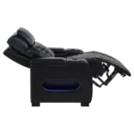 Zuma Black Leather Recliner Chair By Coaster Furniture - Image 5