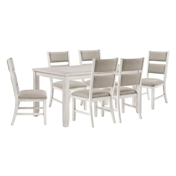 Savile White Dining Table Set For 6 By Homelegance - Image 2