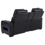 Zuma Black Leather Reclining Loveseat By Coaster Furniture - Image 5