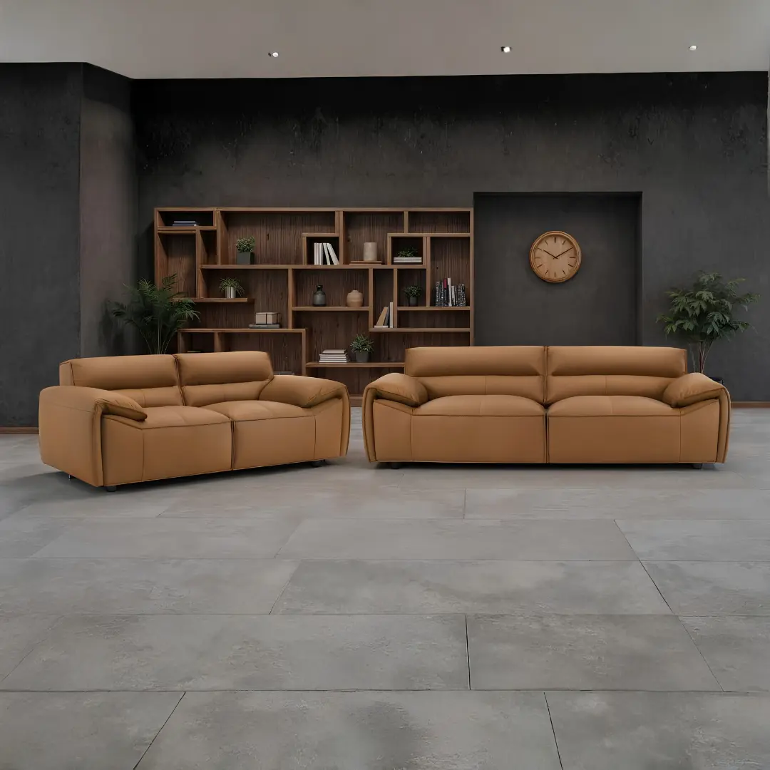 Buxton 2 Piece Leather Sofa Set By Coaster Furniture | U-Trade Furniture Buxton 2 Piece Leather Sofa Set By Coaster Furniture - Image 1