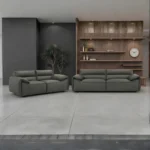 Buxton 2 Piece Leather Sofa Set By Coaster Furniture - Image 2