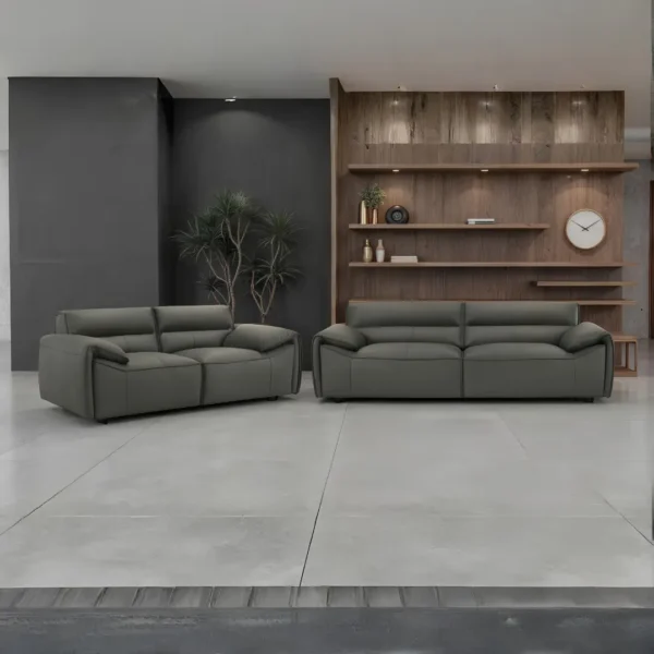 Buxton 2 Piece Leather Sofa Set By Coaster Furniture - Image 2