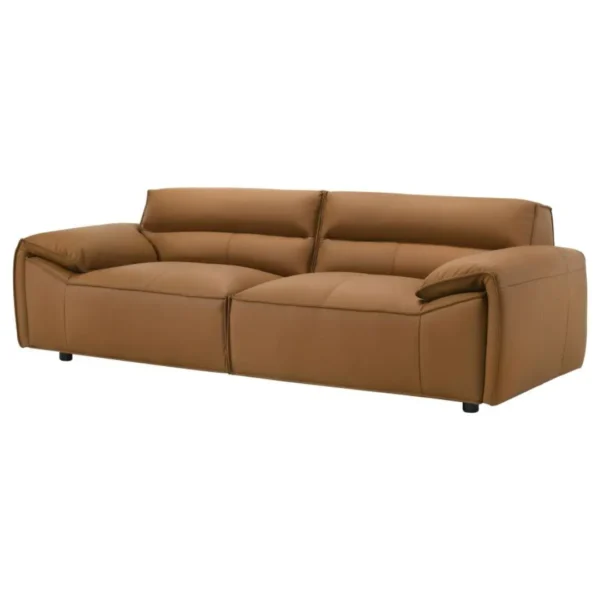 Buxton Orange Leather Sofa By Coaster Furniture - Image 2