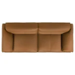Buxton Orange Leather Sofa By Coaster Furniture - Image 3