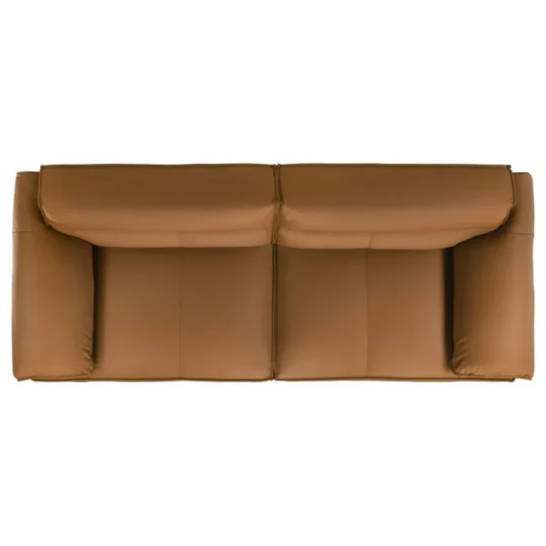 Buxton Orange Leather Sofa By Coaster Furniture - Image 3