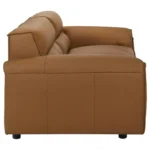 Buxton Orange Leather Sofa By Coaster Furniture - Image 4