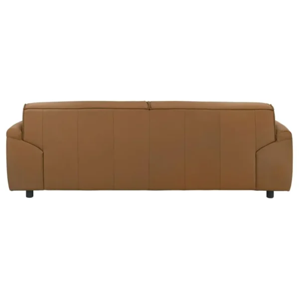 Buxton Orange Leather Sofa By Coaster Furniture - Image 5