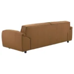 Buxton Orange Leather Sofa By Coaster Furniture - Image 6