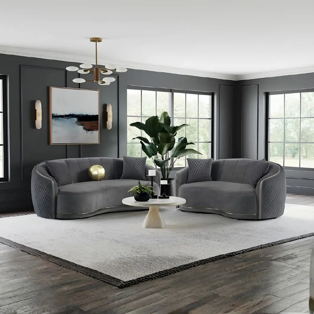 Brookside Dark Gray Sofa Set By Coaster Furniture | U-Trade Furniture Brookside Dark Gray Sofa Set By Coaster Furniture - Image 1