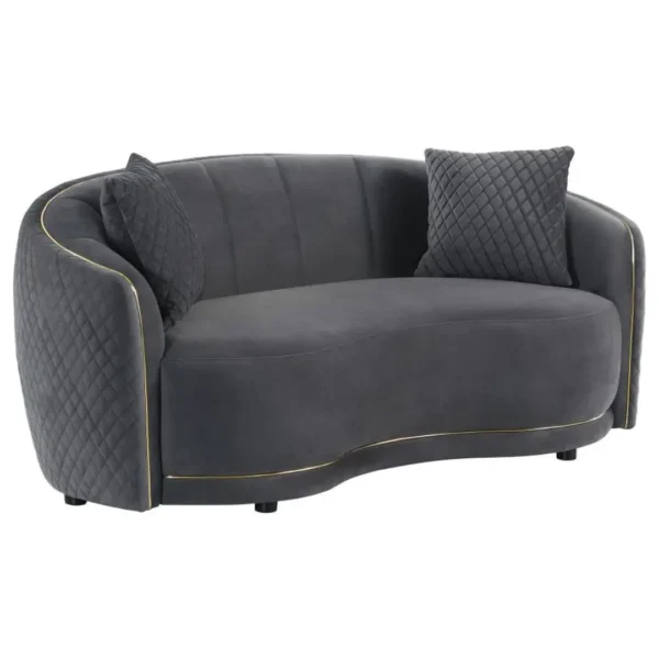 Brookside Dark Gray Sofa Set By Coaster Furniture - Image 2