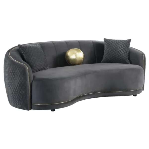 Brookside Dark Gray Sofa Set By Coaster Furniture - Image 3