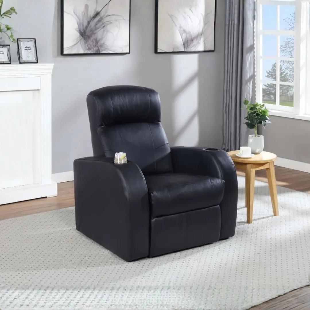 Cyrus Black Recliner Chair By Coaster Furniture | U-Trade Furniture Cyrus Black Recliner Chair By Coaster Furniture - Image 1