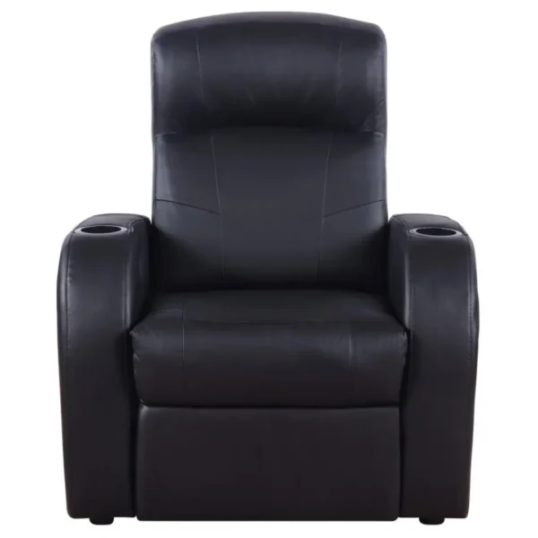 Cyrus Black Recliner Chair By Coaster Furniture - Image 2
