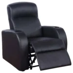 Cyrus Black Recliner Chair By Coaster Furniture - Image 3