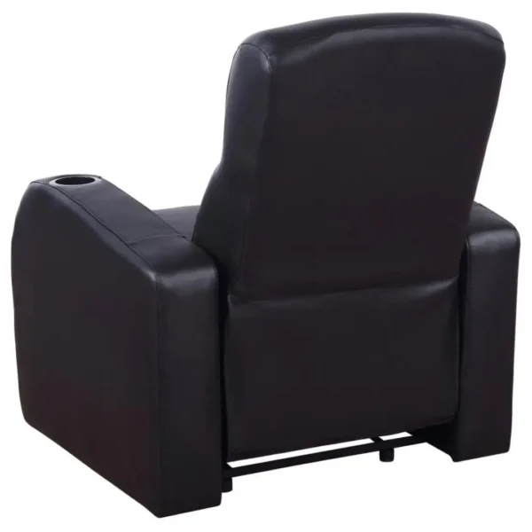 Cyrus Black Recliner Chair By Coaster Furniture - Image 4