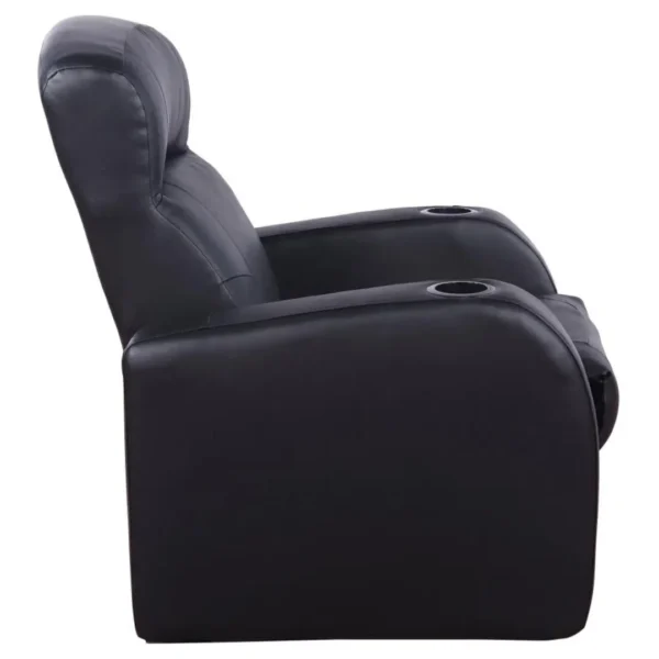 Cyrus Black Recliner Chair By Coaster Furniture - Image 5