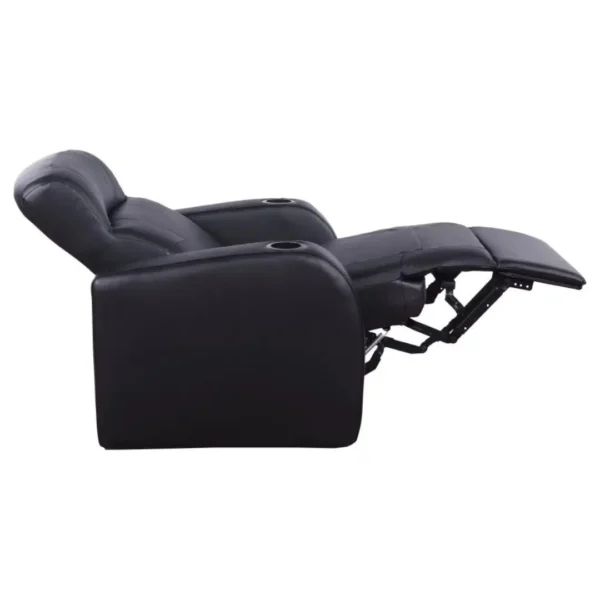 Cyrus Black Recliner Chair By Coaster Furniture - Image 6
