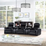 Cyrus Black Recliner Chair By Coaster Furniture - Image 8