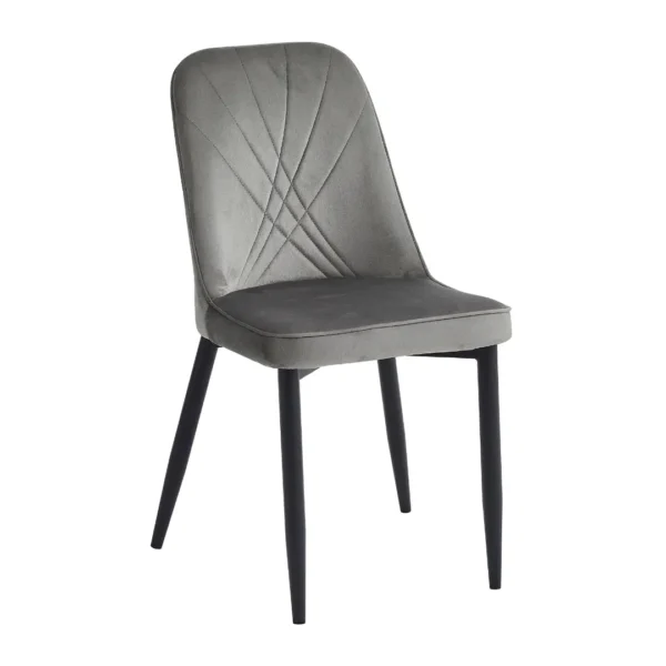 Kira Gray Upholstered Modern Dining Room Chair​ Set Of 4 By Homelegance - Image 3
